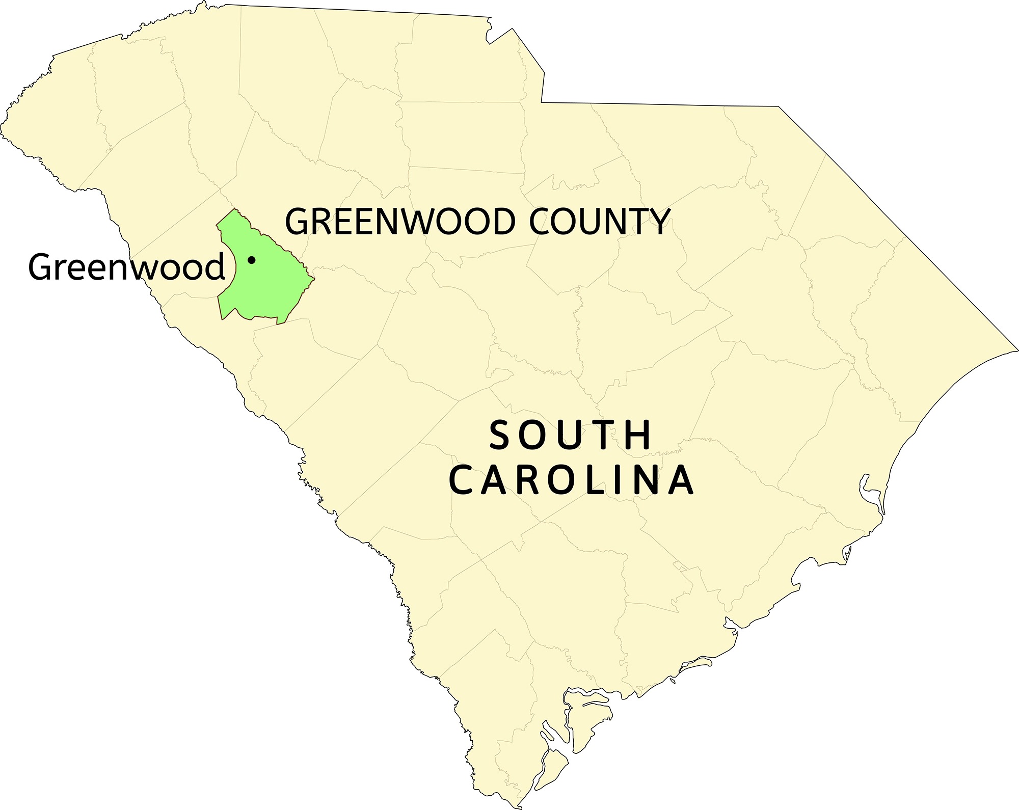 Map of South Carolina